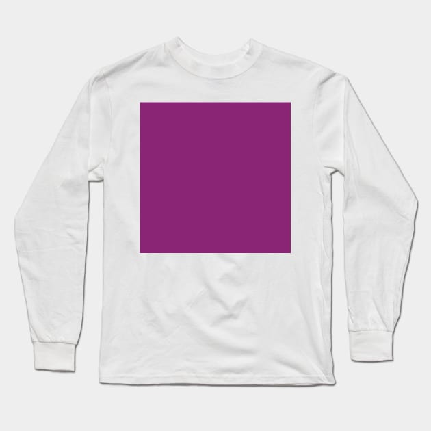 Solid Jam Light Purple  Monochrome Minimal Design Long Sleeve T-Shirt by HiddenPuppets